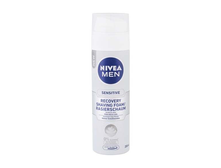 Schiuma da barba Nivea Men Sensitive Recovery 200 ml flacone danneggiato