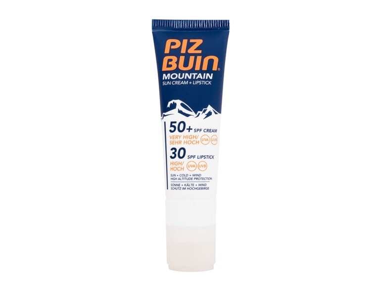 Protezione solare viso PIZ BUIN Mountain Sun Cream + Lipstick SPF50+ 22,3 ml