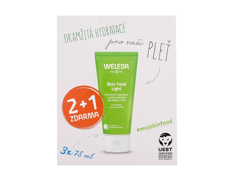Crème de jour Weleda Skin Food Light Face & Body 3x75 ml