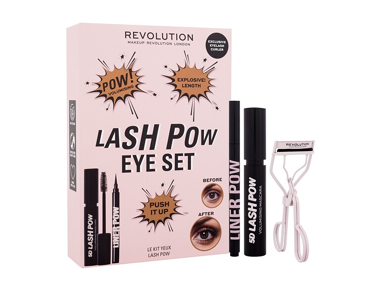 Mascara Makeup Revolution London Lash Pow Eye Set 12,2 ml Super Black Beschädigte Schachtel Sets