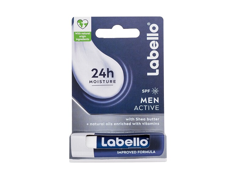 Lippenbalsam Labello Men Active 24h Moisture Lip Balm SPF15 4,8 g