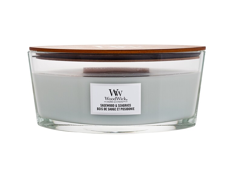 Duftkerze WoodWick Sagewood & Seagrass 453,6 g