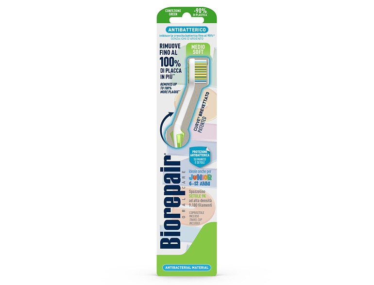 Brosse à dents Biorepair Antibacterial Junior Toothbrush Medium Soft 1 St.