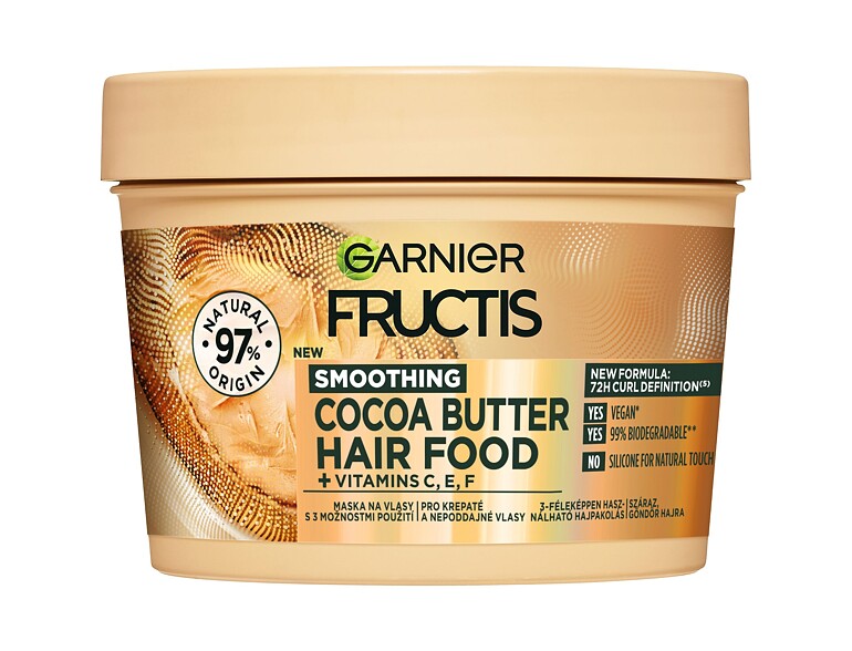 Haarmaske Garnier Fructis Hair Food Cocoa Butter Extra Smoothing Mask 400 ml