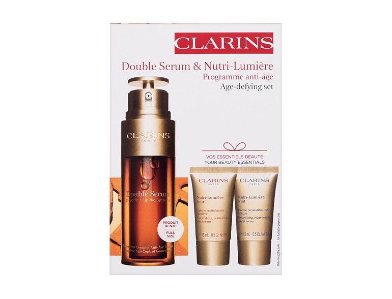 Gesichtsserum Clarins Double Serum & Nutri-Lumiére Age-Defying Set 50 ml Sets
