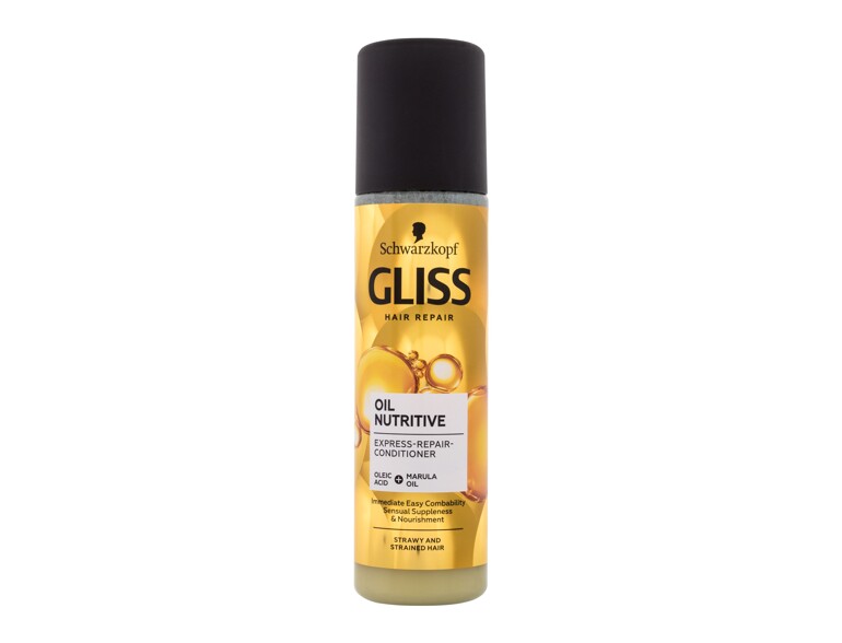Conditioner Schwarzkopf Gliss Oil Nutritive Express-Repair-Conditioner 200 ml Beschädigtes Flakon