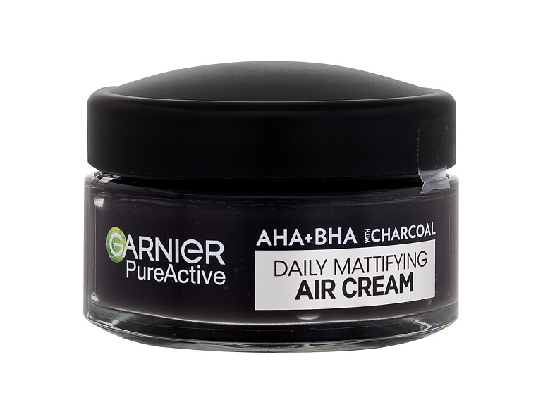 Tagescreme Garnier Pure Active AHA + BHA Charcoal Daily Mattifying Air Cream 50 ml Beschädigte Schachtel