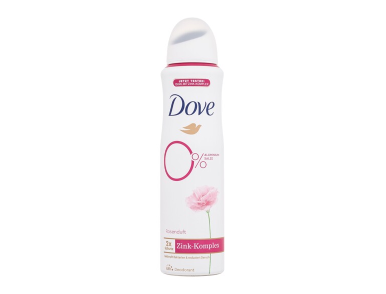 Deodorant Dove 0% ALU Rose 48h 150 ml Beschädigtes Flakon