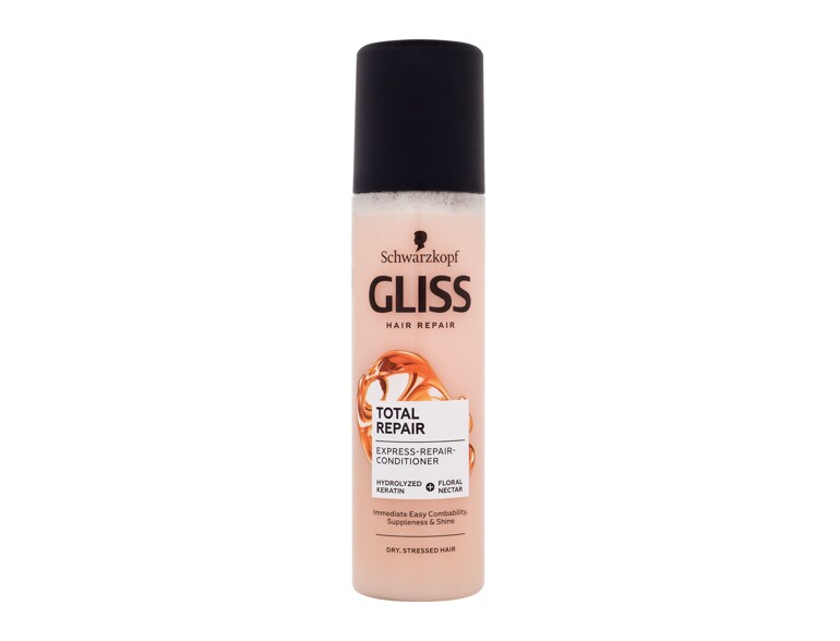Conditioner Schwarzkopf Gliss Total Repair Express-Repair-Conditioner 200 ml Beschädigtes Flakon