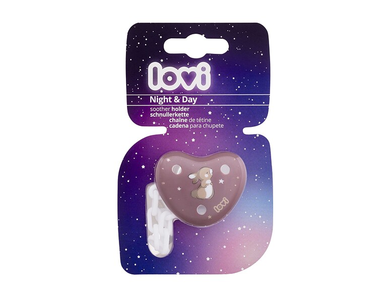 Schnullerclip LOVI Night & Day Soother Holder Girl 1 St. Beschädigte Verpackung