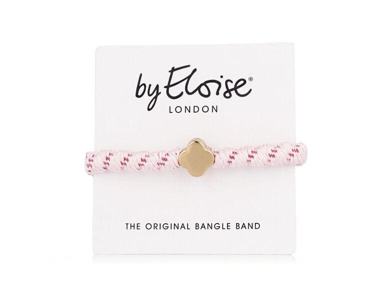 Haargummi By Eloise London Woven Gold Quatrefoil Soft Pink 1 St.