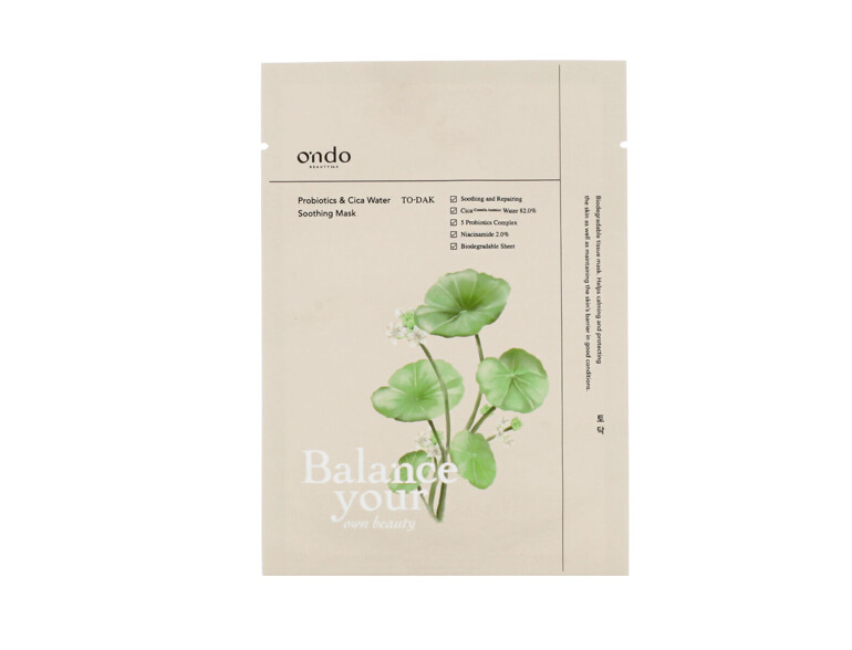Gesichtsmaske Ondo Beauty 36.5 TO-DAK Probiotics & Cica Water Soothing Mask 25 g