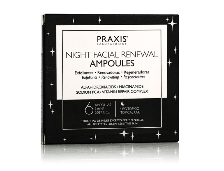 Gesichtsserum Praxis Laboratorios Night Facial Renewal Ampoules 6x2 ml