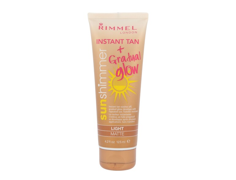 Autobronzant  Rimmel London Sun Shimmer Instant Tan Gradual Glow 125 ml Light Matte