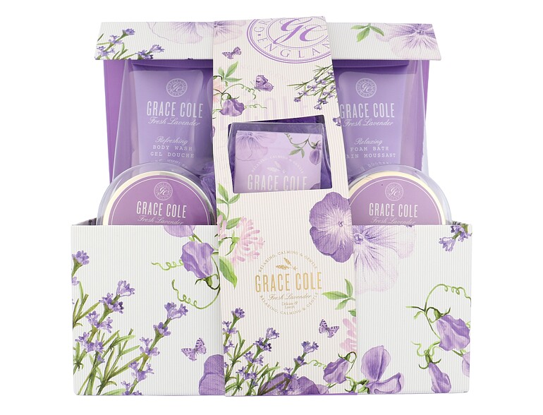 Bain moussant Grace Cole Fresh Lavender 150 ml boîte endommagée Sets