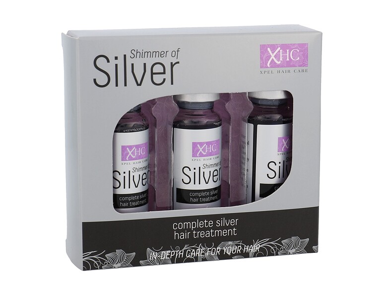 Haarserum Xpel Shimmer Of Silver 3x 12 ml 36 ml Beschädigte Schachtel