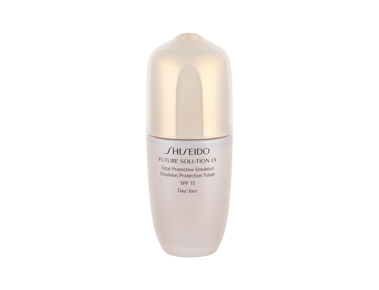 Siero per il viso Shiseido Future Solution LX Total Protective Emulsion SPF15 75 ml scatola danneggi
