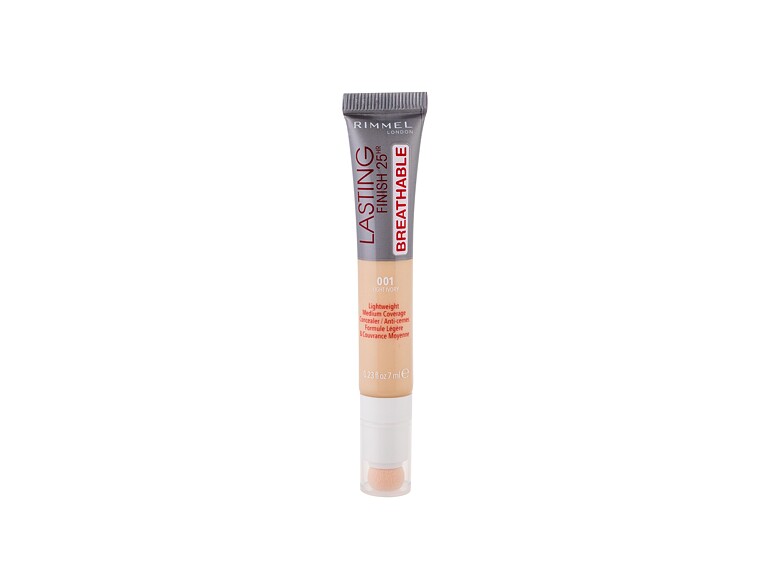Concealer Rimmel London Lasting Finish Breathable 25HR 7 ml 001 Light Ivory