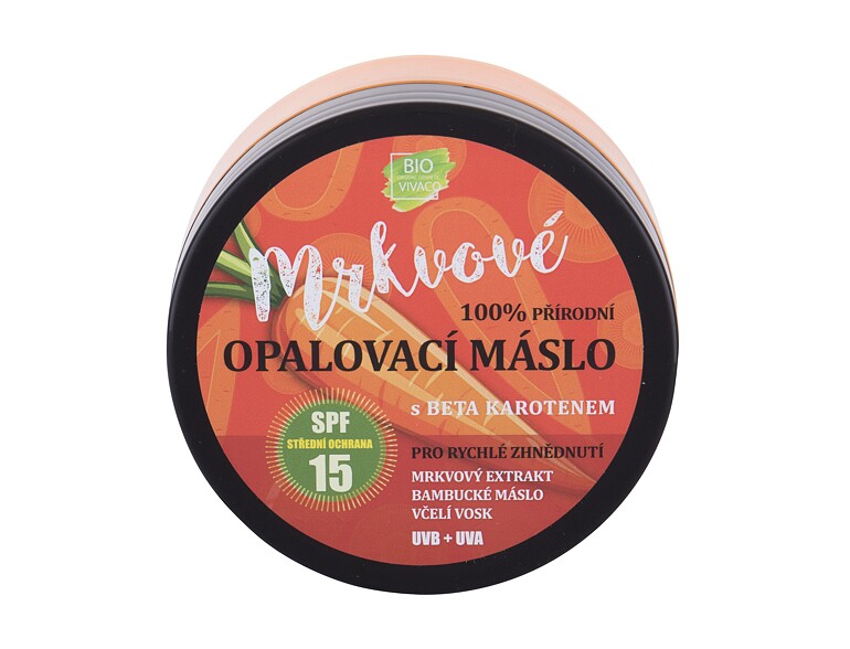 Sonnenschutz fürs Gesicht Vivaco Bio Carrot Suntan Butter SPF15 150 ml