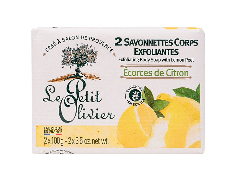 Körperpeeling Le Petit Olivier Exfoliating Body Soap Lemon Peel 200 g