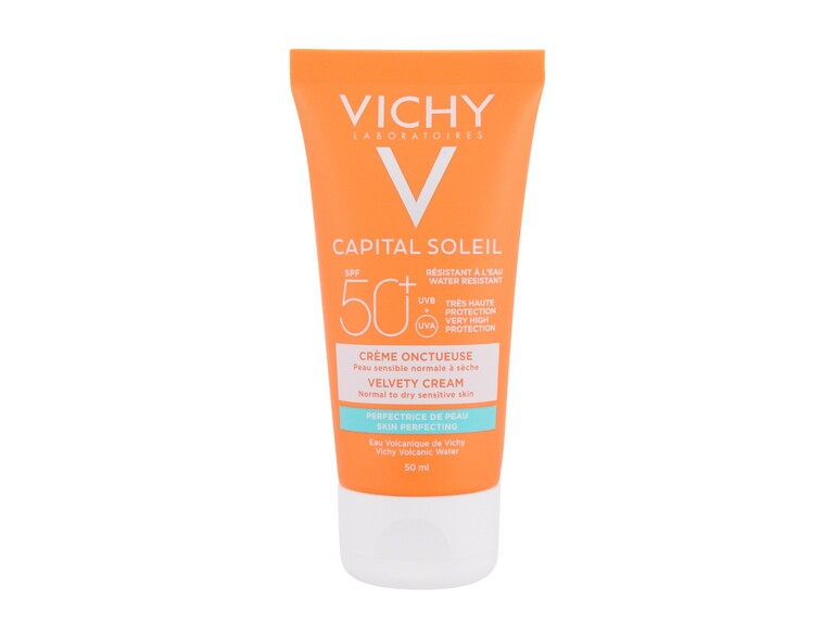 Soin solaire visage Vichy Capital Soleil Velvety Cream SPF50+ 50 ml boîte endommagée