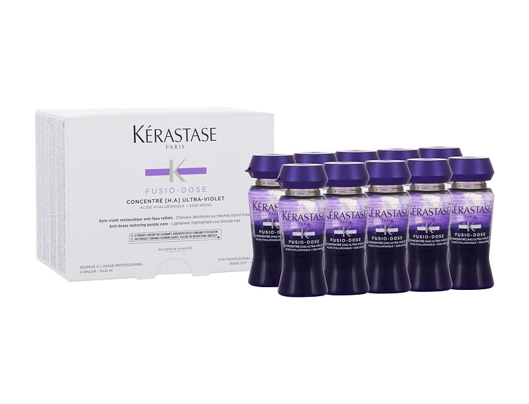 Sérum Cheveux Kérastase Fusio-Dose Concentré [H.A] Ultra-Violet 120 ml boîte endommagée Sets