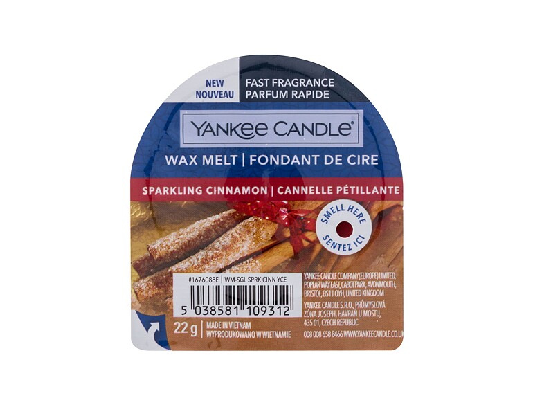 Fondant de cire Yankee Candle Sparkling Cinnamon 22 g