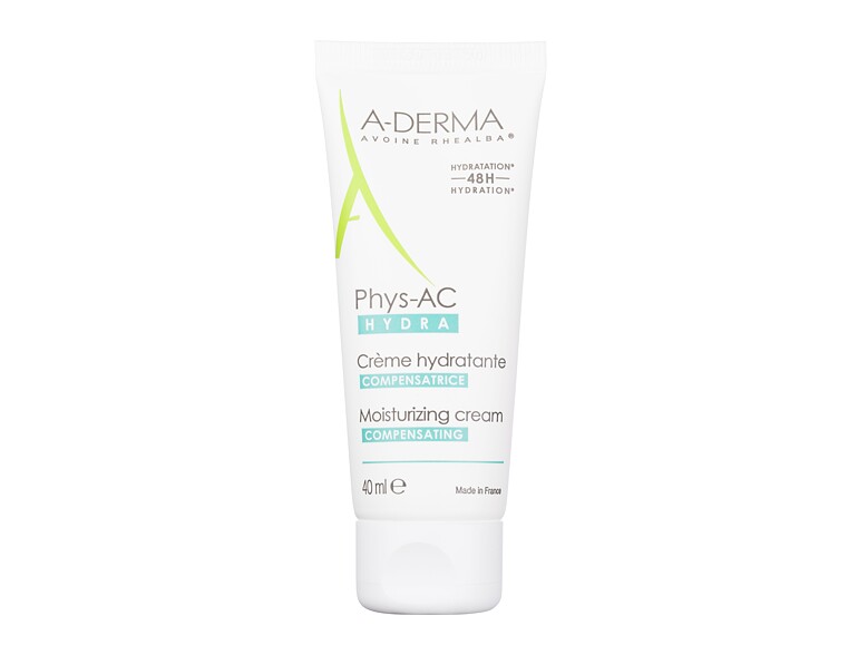 Crema giorno per il viso A-Derma Phys-AC Hydra Compensating Moisturizing Cream 40 ml scatola dannegg