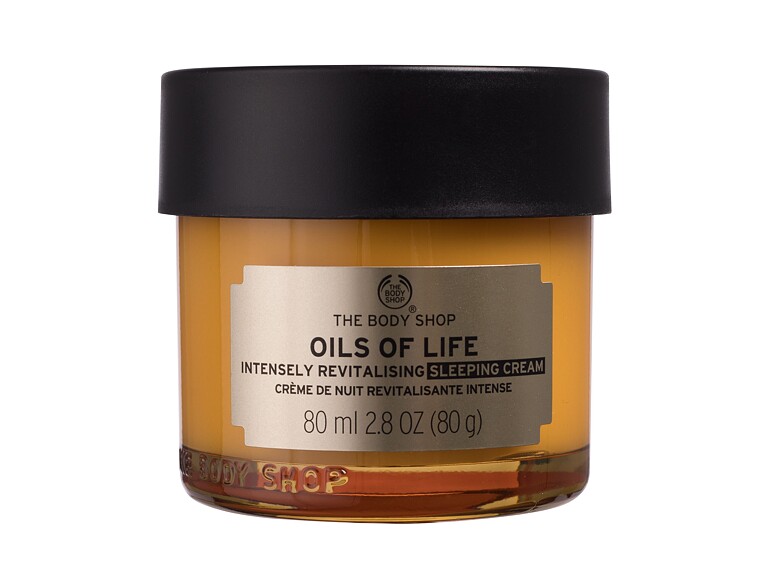 Crema notte per il viso The Body Shop Oils Of Life Intensely Revitalising Sleeping Cream 80 ml