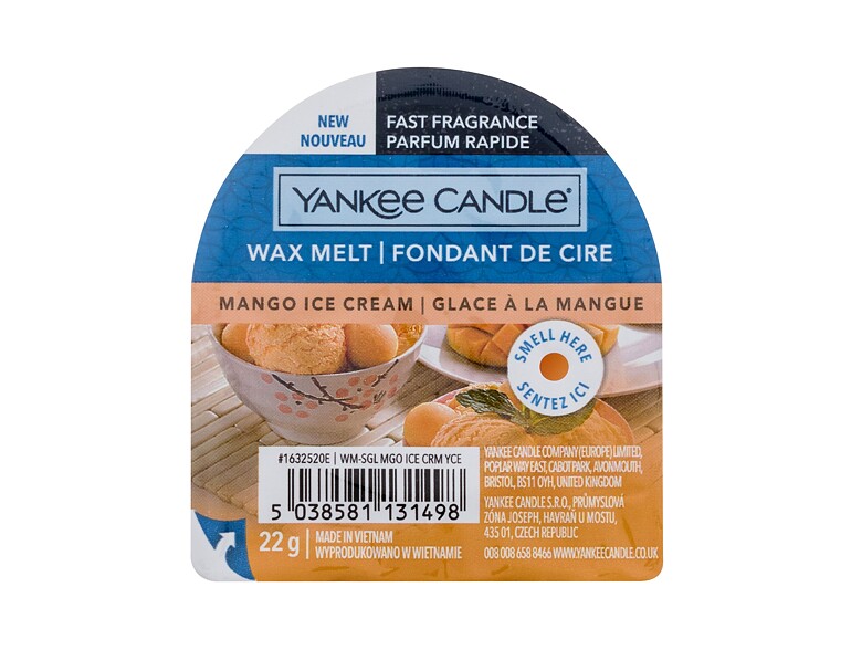 Fondant de cire Yankee Candle Mango Ice Cream 22 g