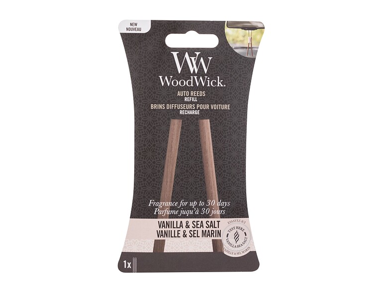 Deodorante per auto WoodWick Vanilla & Sea Salt Auto Reeds Ricarica 1 St.