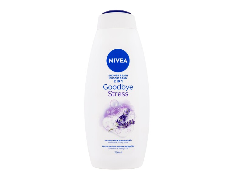 Gel douche Nivea Goodbye Stress Shower & Bath 2 IN 1 750 ml