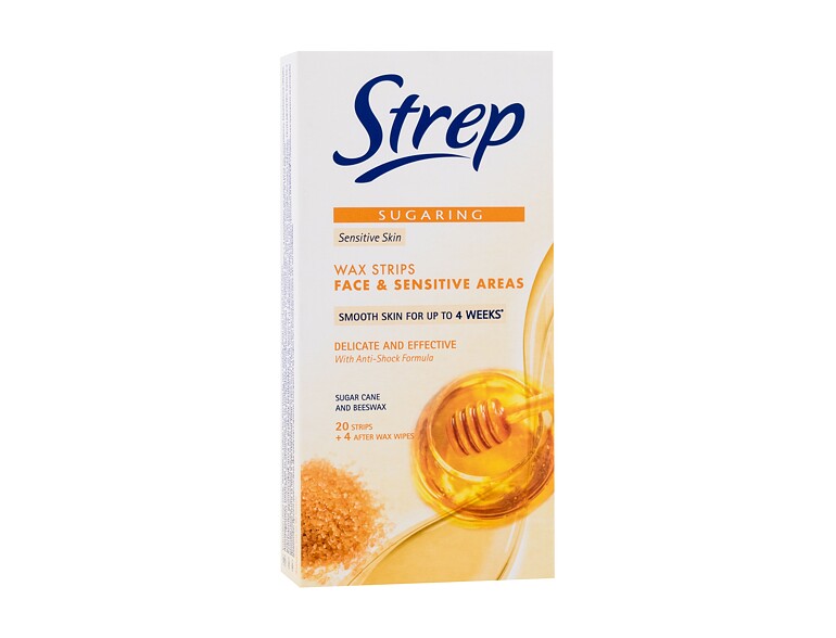 Depilationspräparat Strep Sugaring Wax Strips Face & Sensitive Areas Sensitive Skin 20 St.