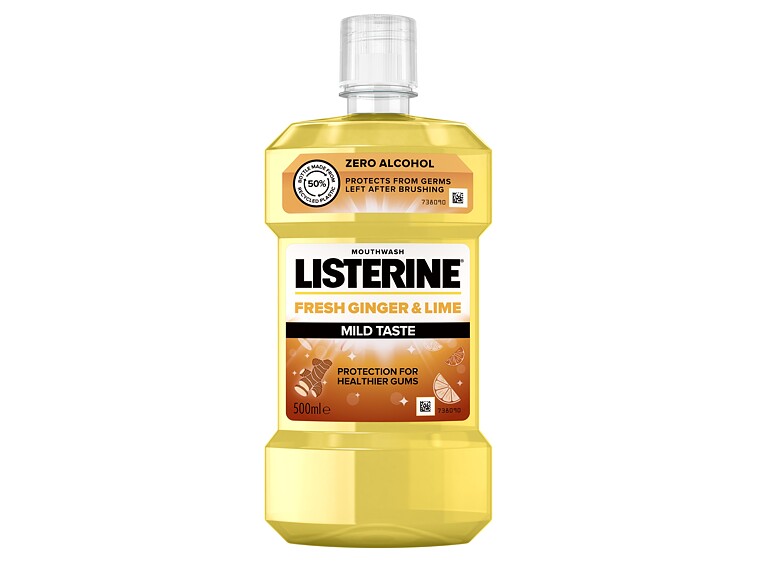 Bain de bouche Listerine Fresh Ginger & Lime Mild Taste Mouthwash 500 ml