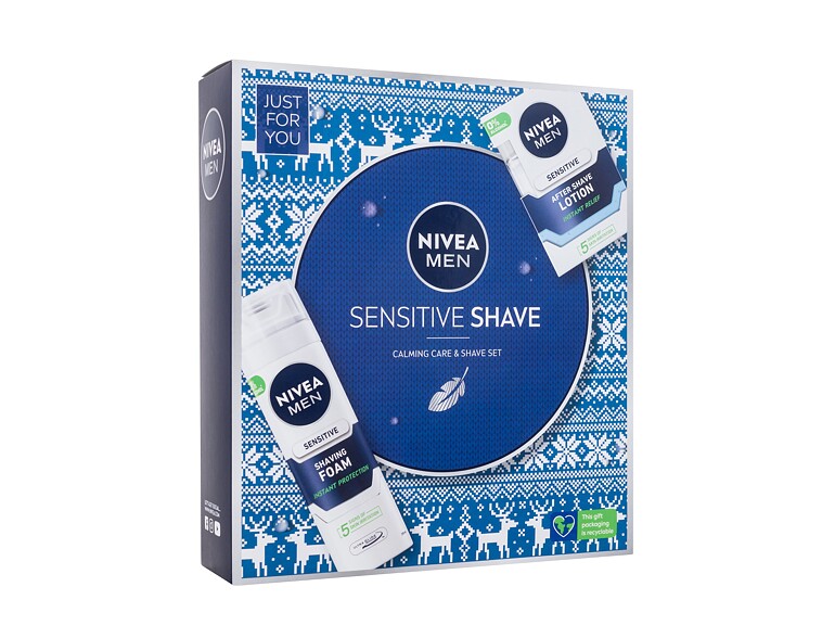 Lotion après-rasage Nivea Men Sensitive Shave 100 ml boîte endommagée Sets