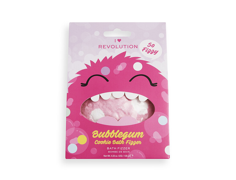 Bomba da bagno I Heart Revolution Cookie Bath Fizzer Bubblegum 120 g