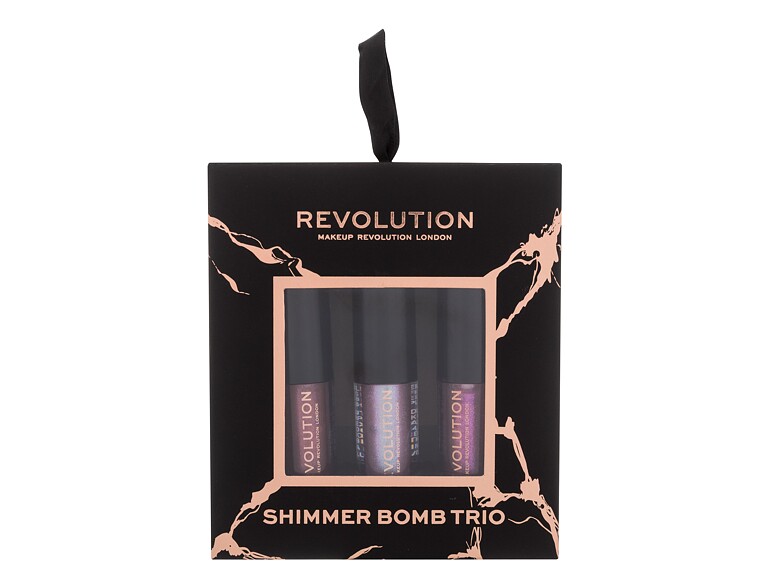 Lipgloss Makeup Revolution London Shimmer Bomb Trio 2 ml Distortion Beschädigte Schachtel Sets
