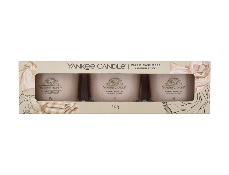 Duftkerze Yankee Candle Warm Cashmere 37 g Beschädigte Schachtel Sets