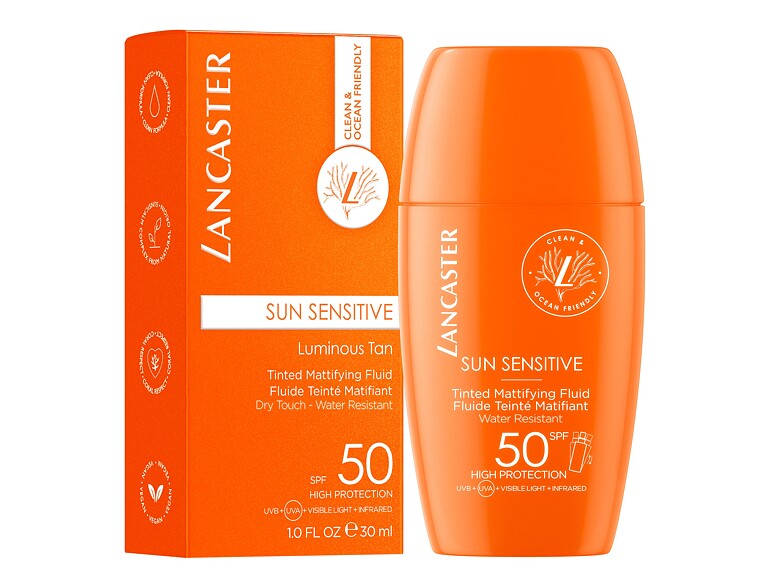 Sonnenschutz fürs Gesicht Lancaster Sun Sensitive Tinted Mattifying Fluid SPF50 30 ml