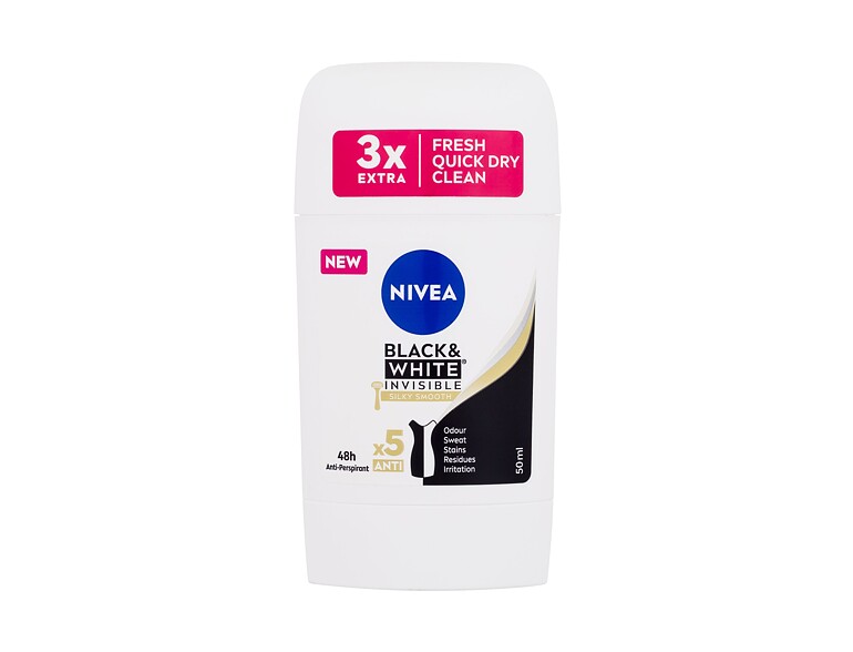 Antiperspirant Nivea Black & White Invisible Silky Smooth 48h 50 ml