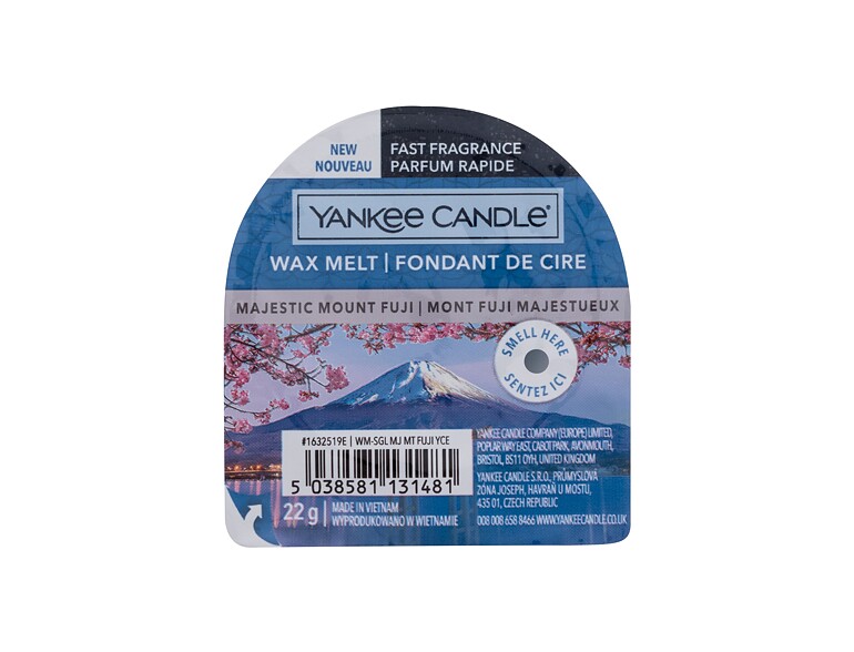 Duftwachs Yankee Candle Majestic Mount Fuji 22 g Beschädigte Verpackung