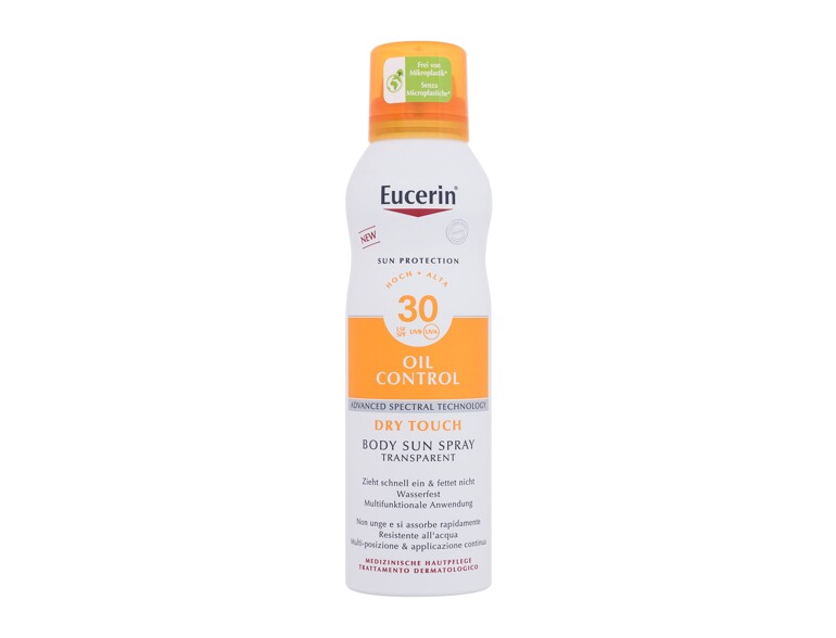 Sonnenschutz Eucerin Sun Oil Control Body Sun Spray Dry Touch SPF30 200 ml