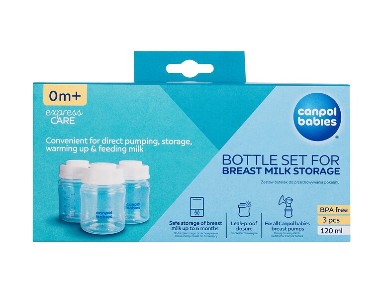 Geschirr Canpol babies Express Care Bottle Set For Breast Milk Storage 3x120 ml