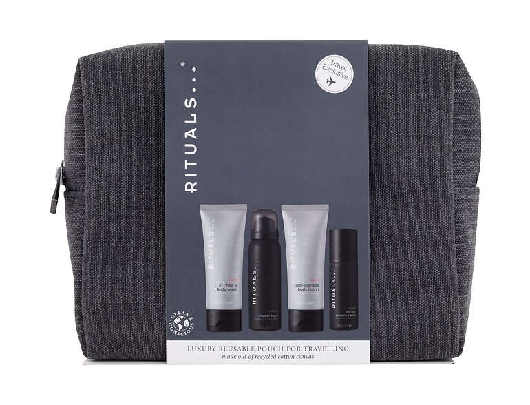 Doccia gel Rituals Homme Luxury Reusable Pouch For Travelling 70 ml Sets