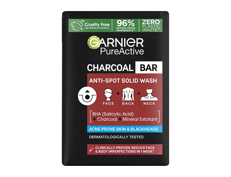 Sapone detergente Garnier Pure Active Charcoal Bar 100 g