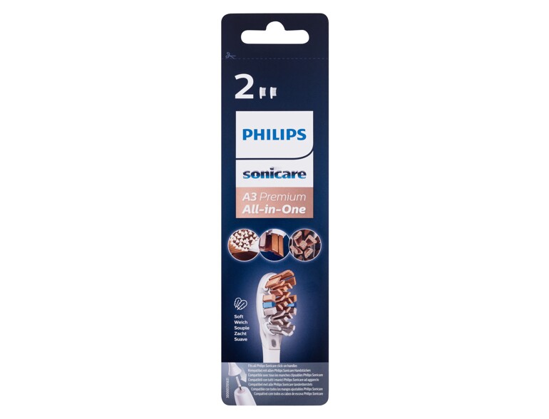 Testa di ricambio Philips Sonicare A3 premium All-in-One HX9092/10 White 2 St. confezione danneggiat