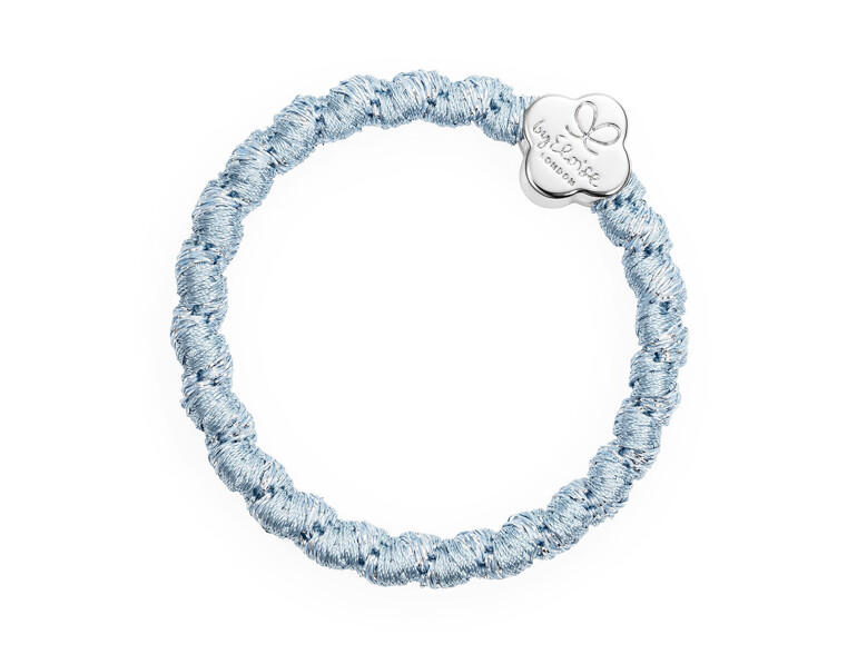 Haargummi By Eloise London Woven Silver Quatrefoil 1 St. Faded Denim