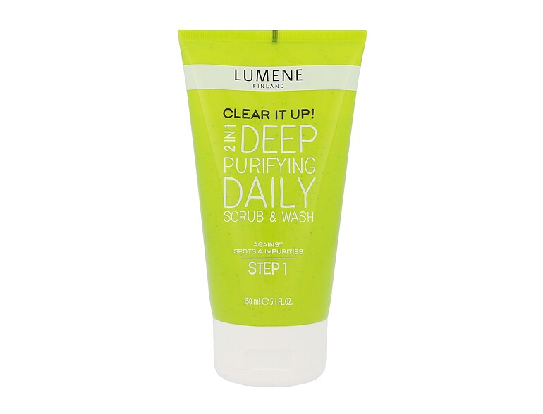 Gel detergente Lumene Clear It Up! Deep Purifying Daily Scrub & Wash 2in1 150 ml