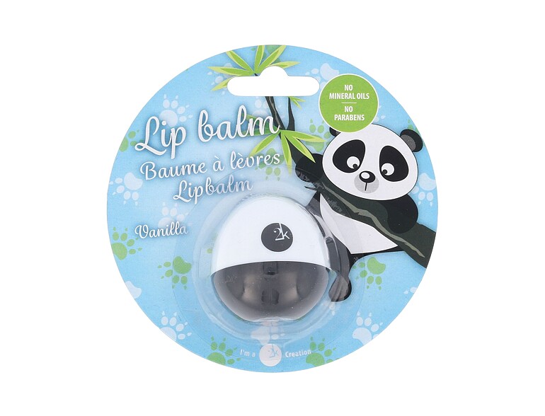 Balsamo per le labbra 2K Animal Lip Balm Panda 11 g Vanilla