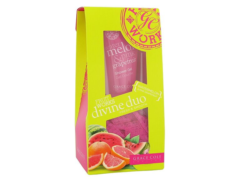 Doccia gel Grace Cole Fruit Works Watermelon & Pink Grapefruit 50 ml Sets